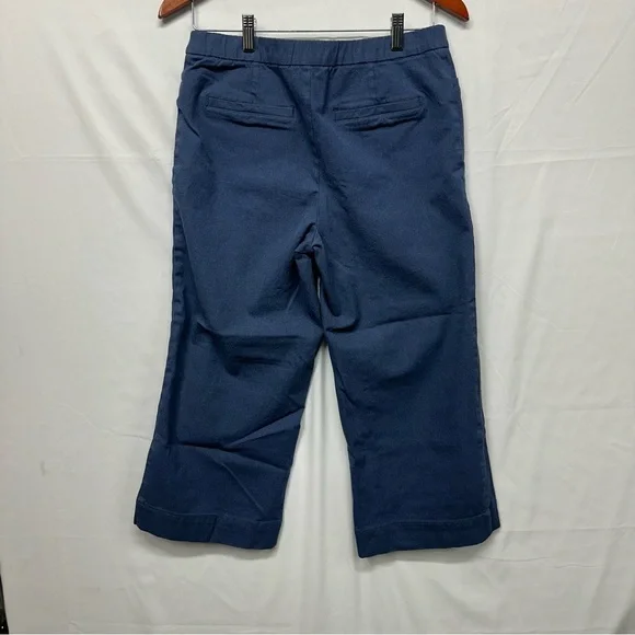 Isaac Mizrahi Live Navy Blue Wide Leg Capri Pants Women’s Size 10 - Picture 2 of 8